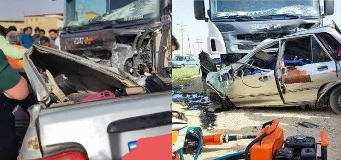 هفت سرنشین یک خودرو پراید در تصادفی در استان همدان جان باختند