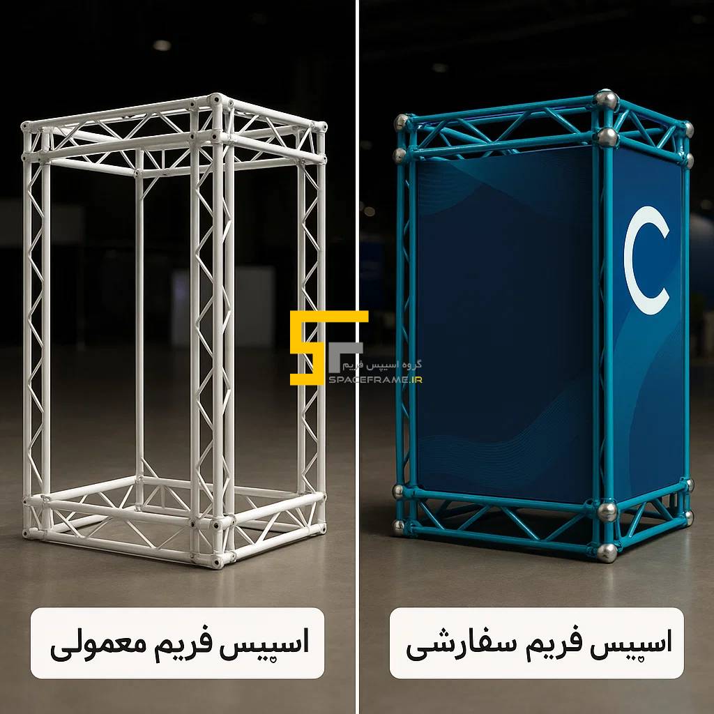 تفاوت قیمت اسپیس فریم طرح خاص با اسپیس استاندارد