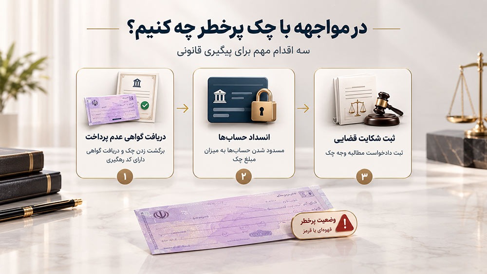 روش های پیگیری قانونی چک پرخطر