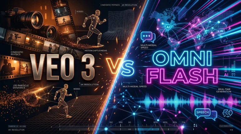 تفاوت Veo ۳ و Omni Flash چیست؟ (بررسی تخصصی + جدول مقایسه هوش مصنوعی)