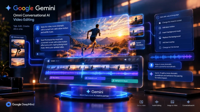 آموزش ادیت ویدئو با هوش مصنوعی Google Omni تدوین مکالمهمحور